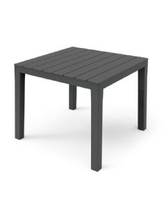 1 TABLE CARREE ANTHRACITE 78X78 CM