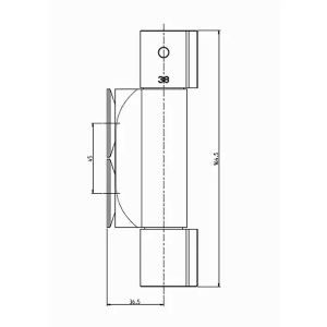 1 MITIGEUR DE DOUCHE HORIZONTAL NOIR Ø 45 MM