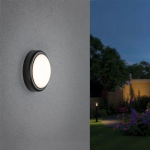 1 APPLIQUE EXT Ø180X66MM 230V IP44 15W 3000K PLASTIQUE GRIS