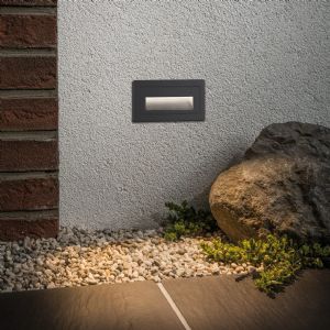 1 APPLIQUE EXT 103X58MM 230V IP44 4W 500LM 3000K ALU GRIS