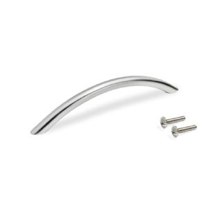 1 POIGNEE MEUBLES L152MM ENTRAXE 128MM ACIER NICKEL SATINE