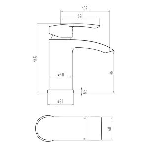 1 MITIGEUR DE LAVABO CHROMÉE