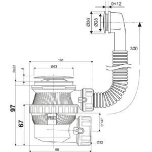 1 SIPHON + BONDE QUICK-CLAC + TROP PLEIN D32