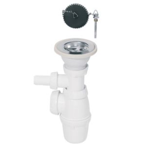 1 SIPHON + BONDE + BOUCHON D60 AVEC PRISE DE MACHINE A LAVER