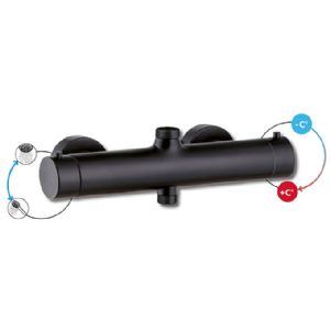 1 COLONNE DE DOUCHE AVEC MITIGEUR THERMOSTATIQUE NOIR