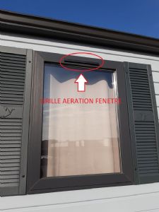 1 GRILLE DE VENTILATION NOIRE POUR FENETRE