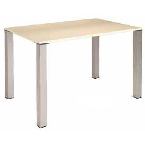 1 TABLE 90X60 TOSSA PLAT MELA CHENE NATUREL PIEDSMETAL CARRE