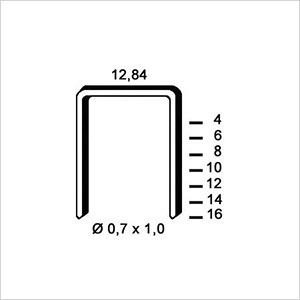 1 BOITE DE 10 000 AGRAFES A-12 GALVA 12MM