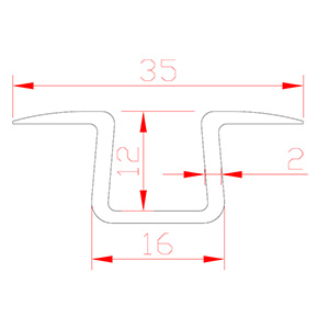 1 PROFIL FEMELLE PVC BLANC LONGUEUR 3000 MM