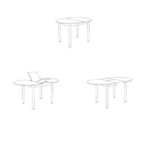 1 TABLE 130X90 + RALLONGE MARBELLA COL. TRUFFE VERSION 2018