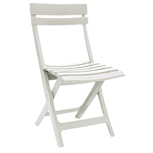 1 CHAISE PLIANTE MIAMI BLANCHE