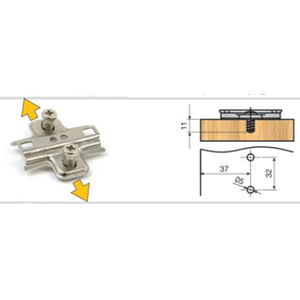 1 EMBASE MESUCO 143R NICKEL A EUROVIS PREMONTEE HAUT. 2MM