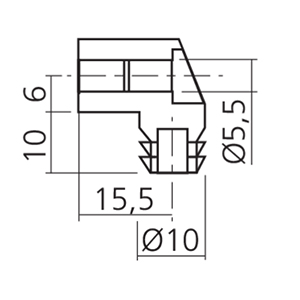 1 FERRURE D'ASSEMBLAGE PLASTIQUE BLANCHE AVEC VIS M6X25